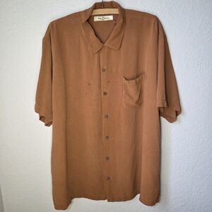 Tommy Bahama Cooper Men's Short Sleeve Button-Up Shirt Size XXL 100% Silk